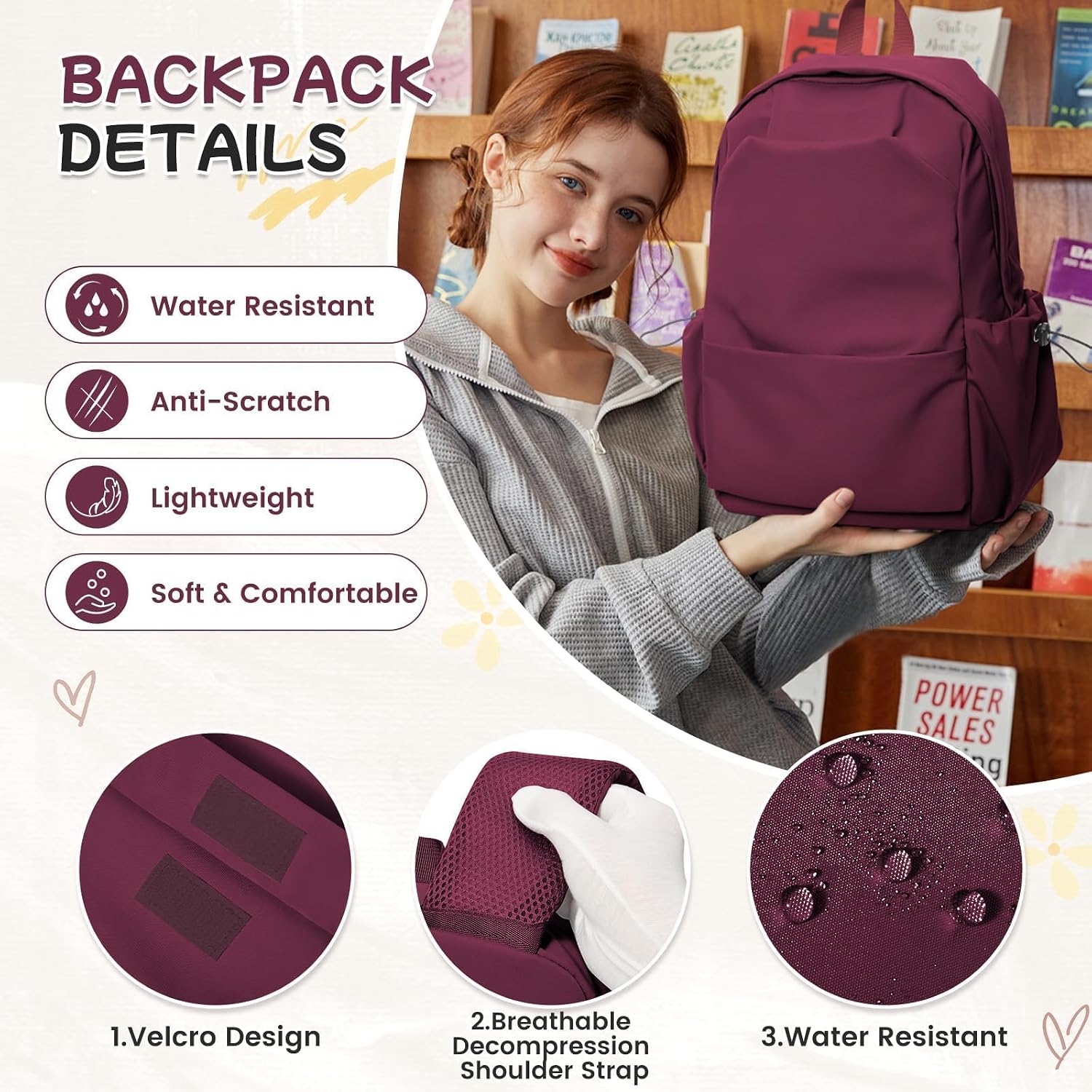 Thumbnail 5 de HYC00 School Backpack 14-inch laptop backpack