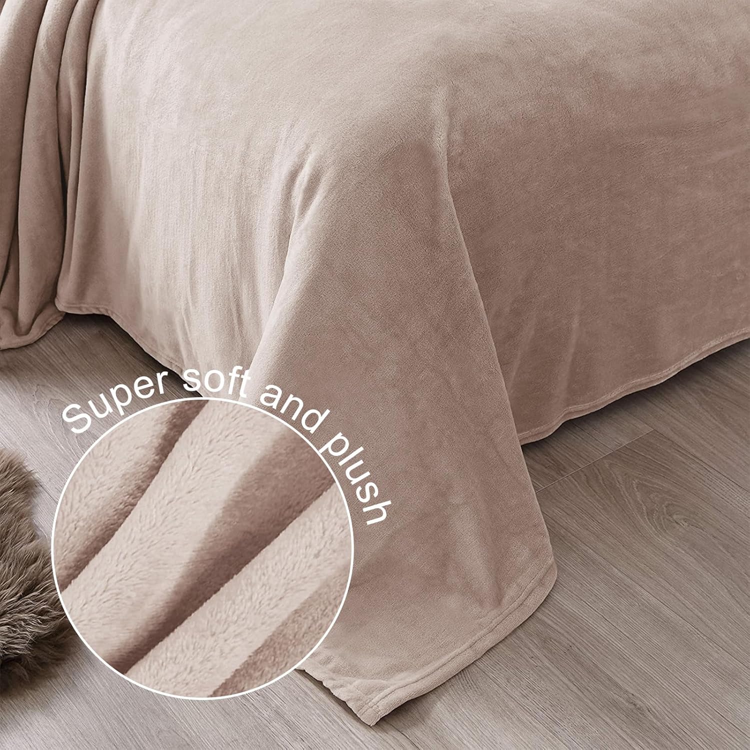 Thumbnail 4 de Exclusivo Mezcla Plaid en polaire 150x200 cm — Doux, chaude et durable, camel