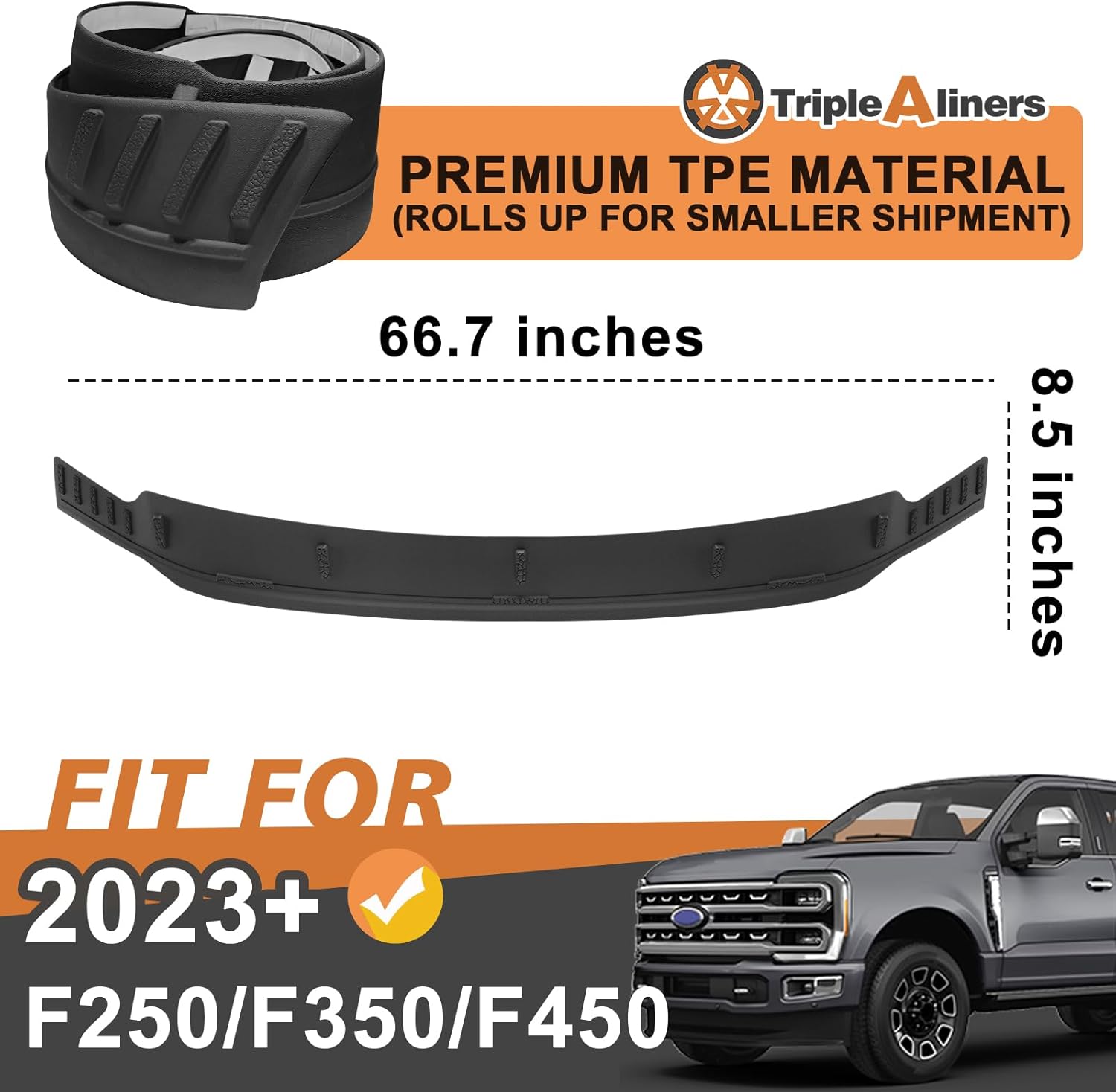 Thumbnail 3 de TripleAliners Hood Deflector Protector for Ford Super Duty F-250/F-350/F-450 (2023+)