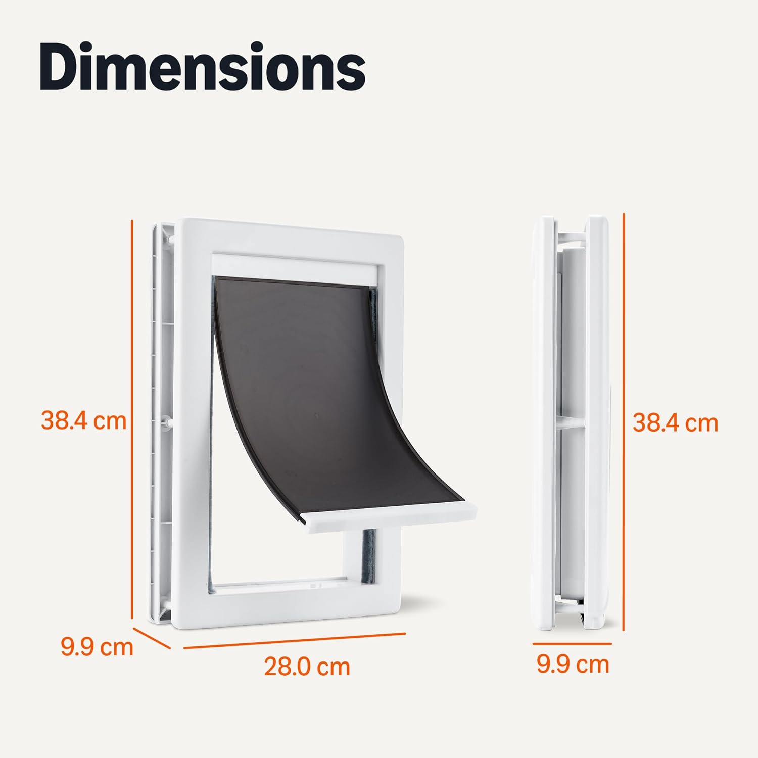 Detalle de Amazon Basics Adjustable Plastic Dog and Cat Door, Medium