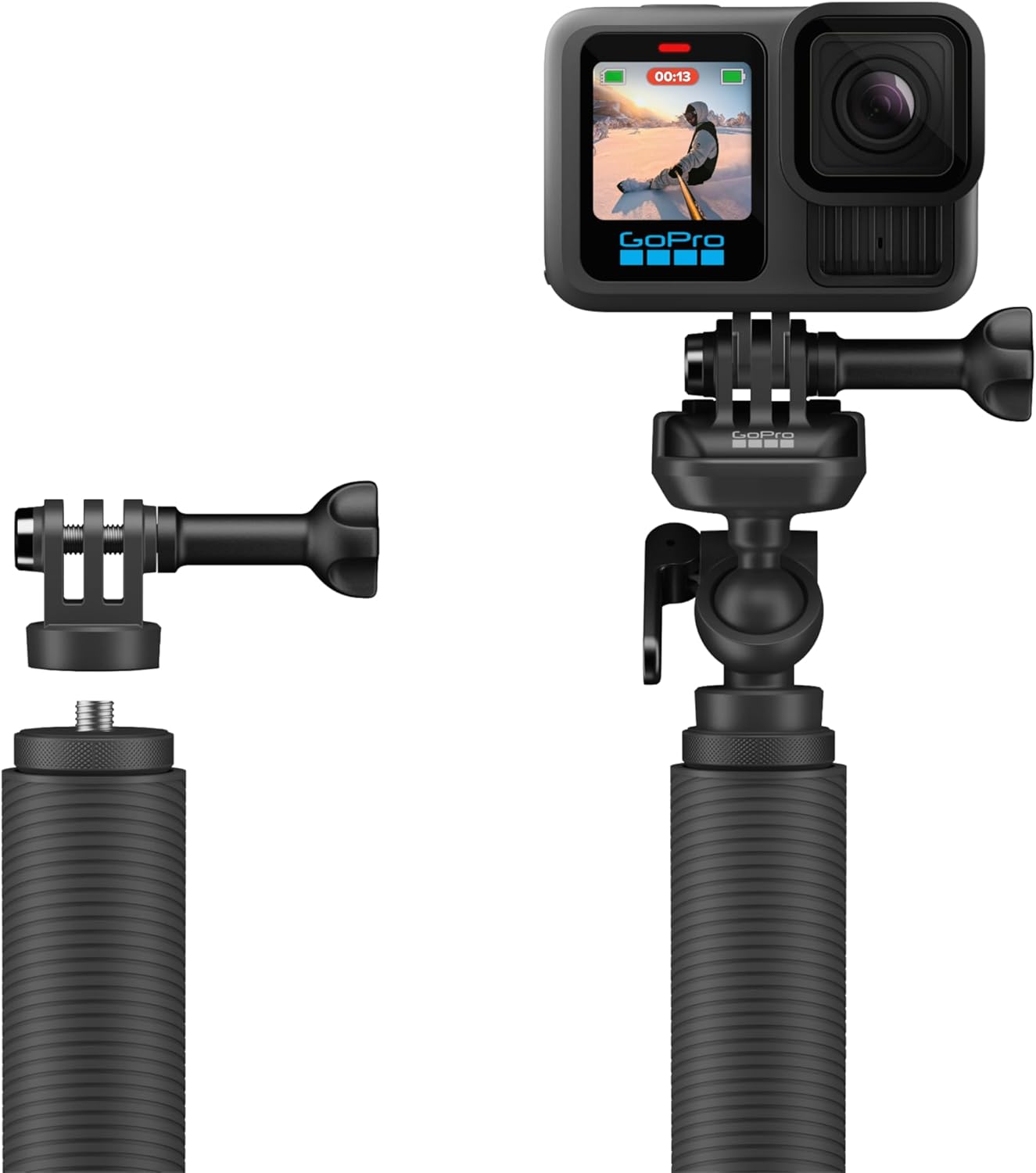 Detalle de GoPro Stativ-Fingeradapter mit Kugelgelenk