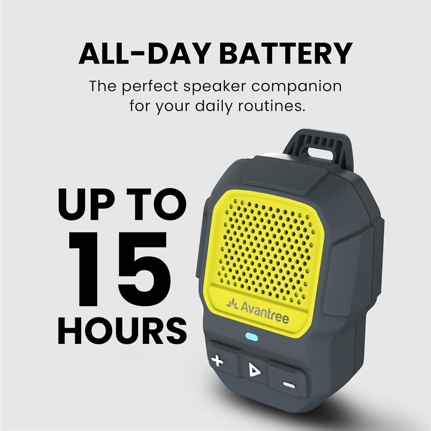 Detalle 2 de Avantree Clip-On Auracast Speaker – Next-Gen Bluetooth LE Audio Mini Speaker