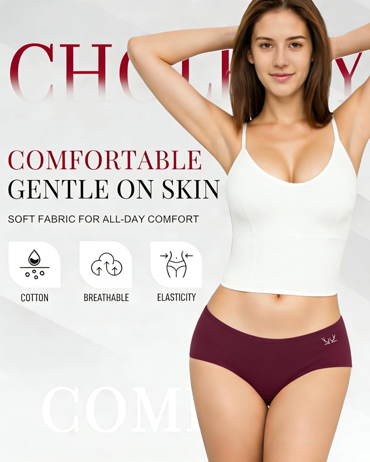 Detalle 2 de Cholewy Women’s Underwear Multipack (Pack of 6) – Soft Stretch Cotton Knickers