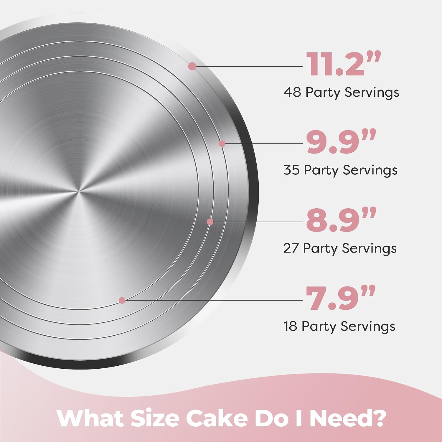 Thumbnail 6 de Kootek 12-Inch Aluminium Alloy Revolving Cake Stand (360° Rotating Cake Turntable)