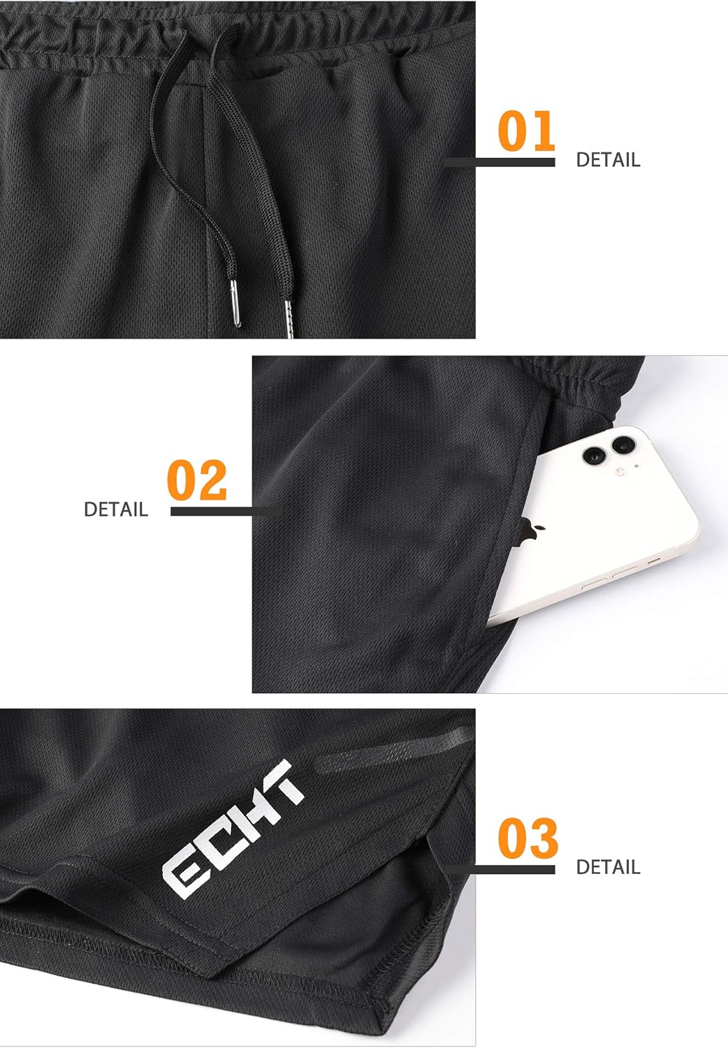 Thumbnail 3 de Superora Herren Shorts Sport – Laufschorts, Training-Shorts und Outdoor-Hose mit Taschen