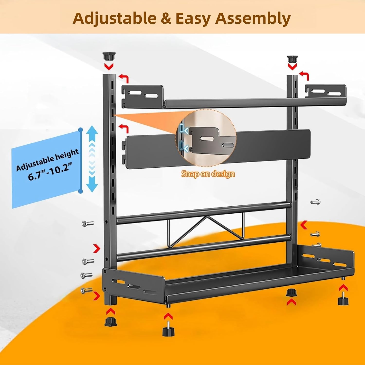 Thumbnail 5 de TRAYINDALY 2 Tier Spice Rack – Free Standing, Expandable & Space-Saving