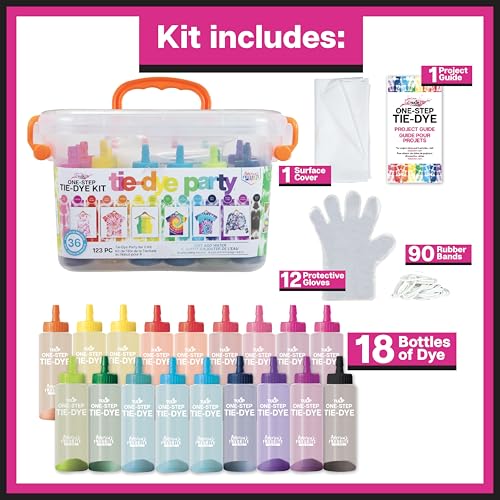 Detalle 2 de Tulip One-Step Tie Dye Kit, Large Group Activity – 18 Bottles, 14 Colors, 36 Projects