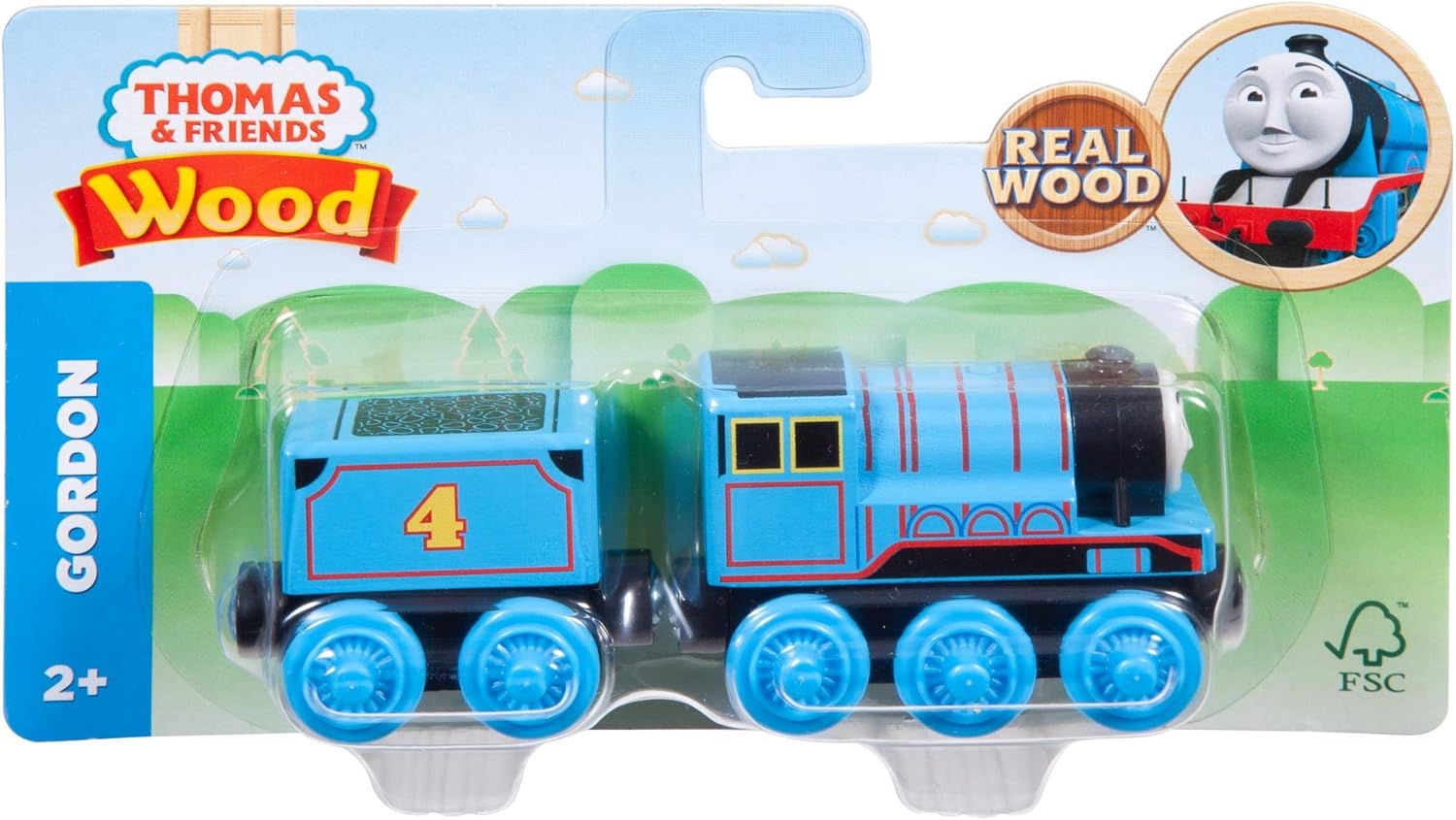 Detalle de Thomas & Friends Il Trenino Thomas Gordon (locomotiva in legno a ruota libera) GGG46