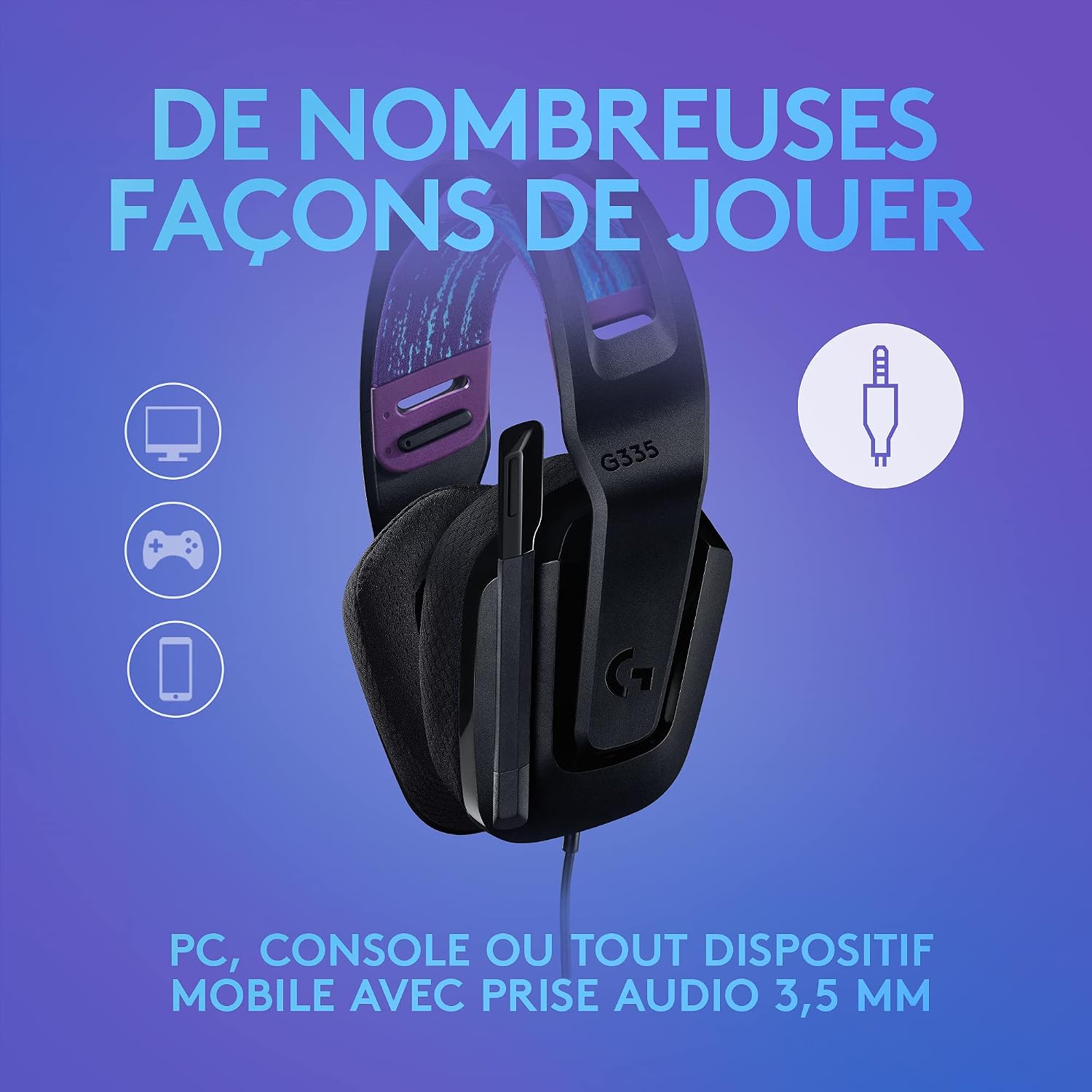 Thumbnail 2 de Logitech G G335 casque gamer 240 g