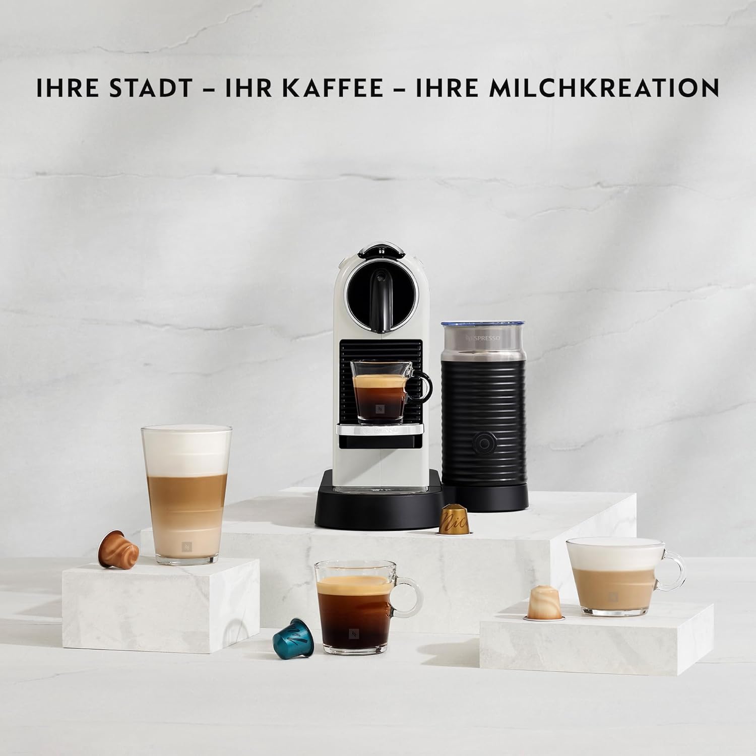 Thumbnail 2 de Nespresso De'Longhi EN267.BAE Citiz – Kaffeemaschine mit Milchaufschäumer (Schwarz)