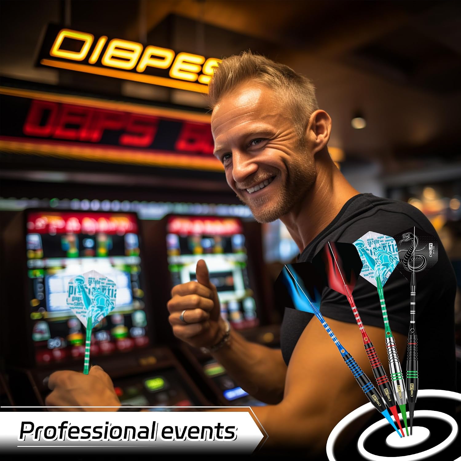 Detalle 2 de CyeeLife Darts Soft Tip Set 12 pcs