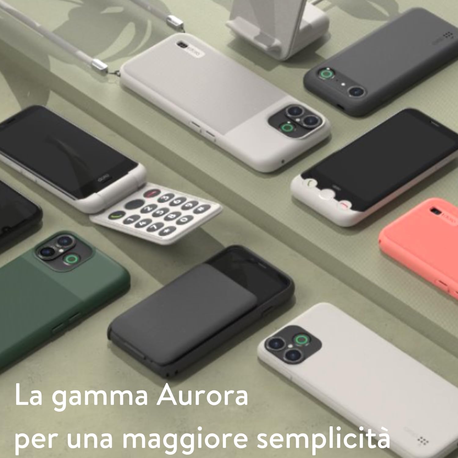 Detalle de Doro Aurora A30: telefono cellulare senior con assistenza GPS e suono chiaro