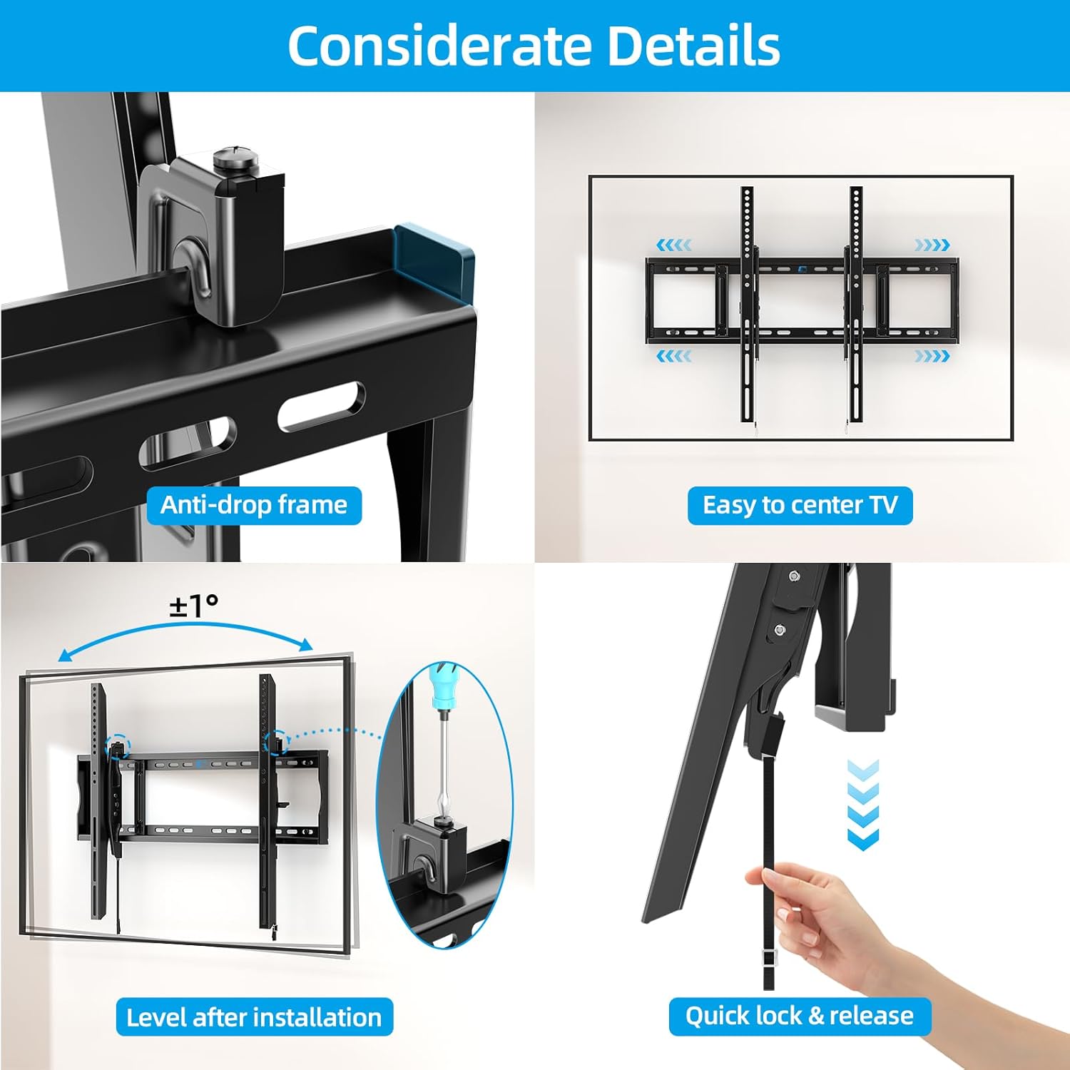 Thumbnail 3 de HOME VISION Heavy Duty Tilt TV Mount 200 lbs