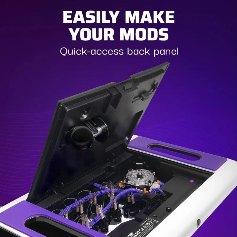 Detalle 2 de PDP Victrix Pro FS Arcade Fight Stick Blanco para PS5/PS4 – rendimiento de torneo a un golpe de distancia