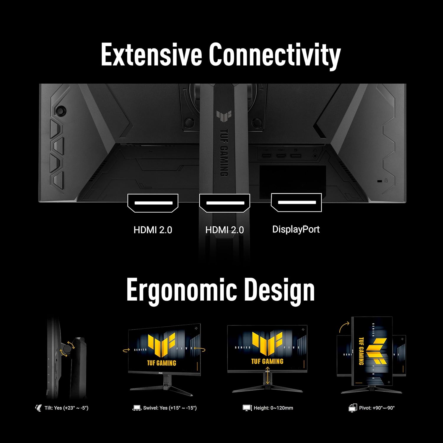 Thumbnail 6 de ASUS TUF Gaming VG259QMRL5A 24.5-Inch Fast IPS 1080P Gaming Monitor (310Hz, 0.3ms)