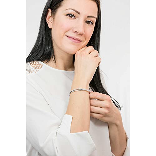 Detalle de Swarovski Bracciale Rigido Twist Bianco placcato rodio