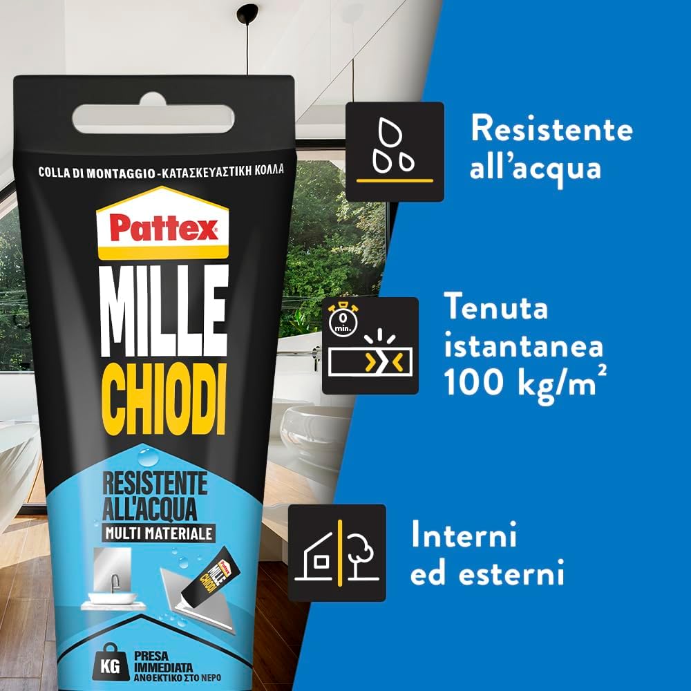 Thumbnail 2 de Pattex Millechiodi adesivo extra forte per esterni 340 g