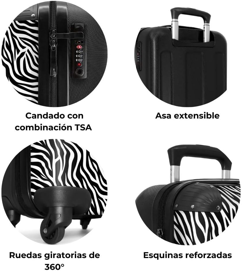 Thumbnail 6 de NoBoringSuitcases.com® Maleta de Cabina Zebra con Ruedas 360° ✈
