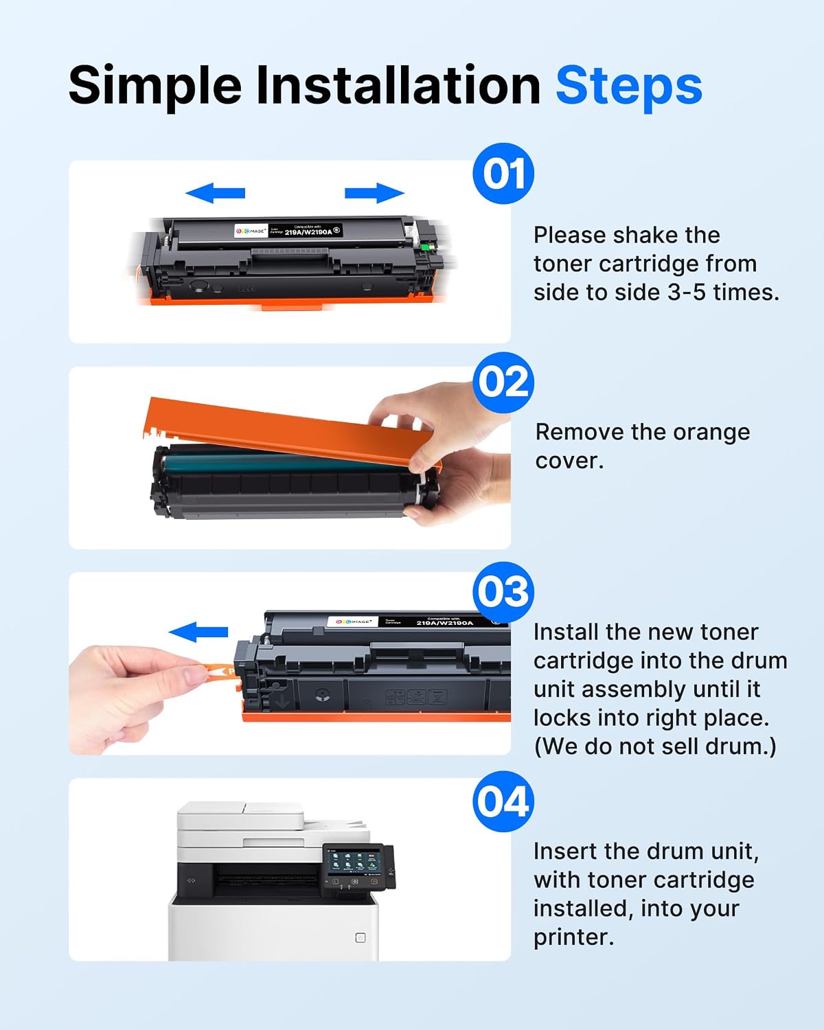 Thumbnail 6 de HP 219A chip toner 4 pack, 219A