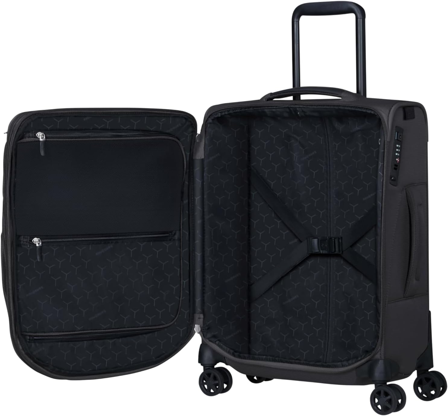 Detalle de Samsonite Spark SNG Eco – Valise cabine 55 × 40 × 23 cm, extensible, 48/55 L, noir