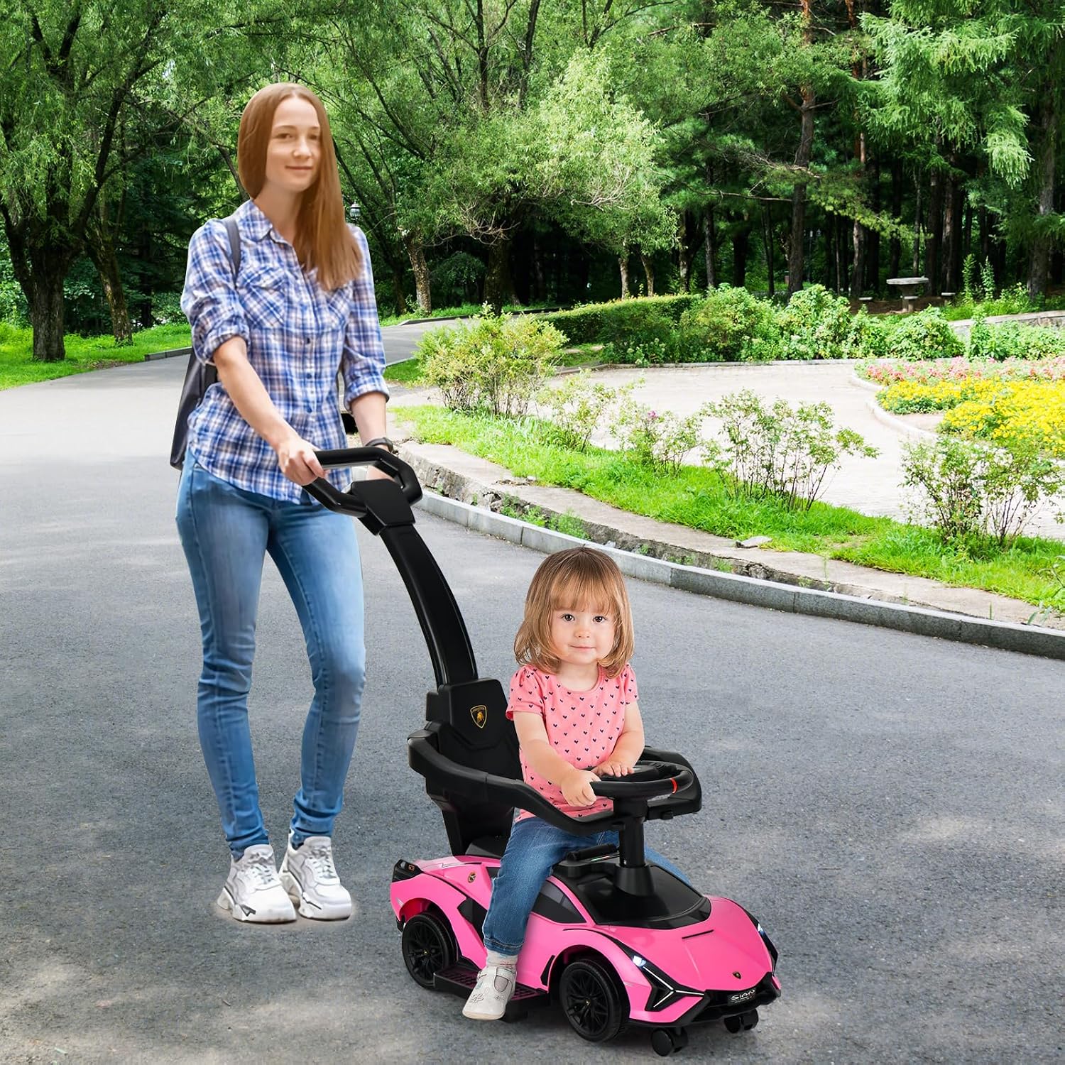 Detalle de OLAKIDS Ride-On Push Car, 55 lb Capacity