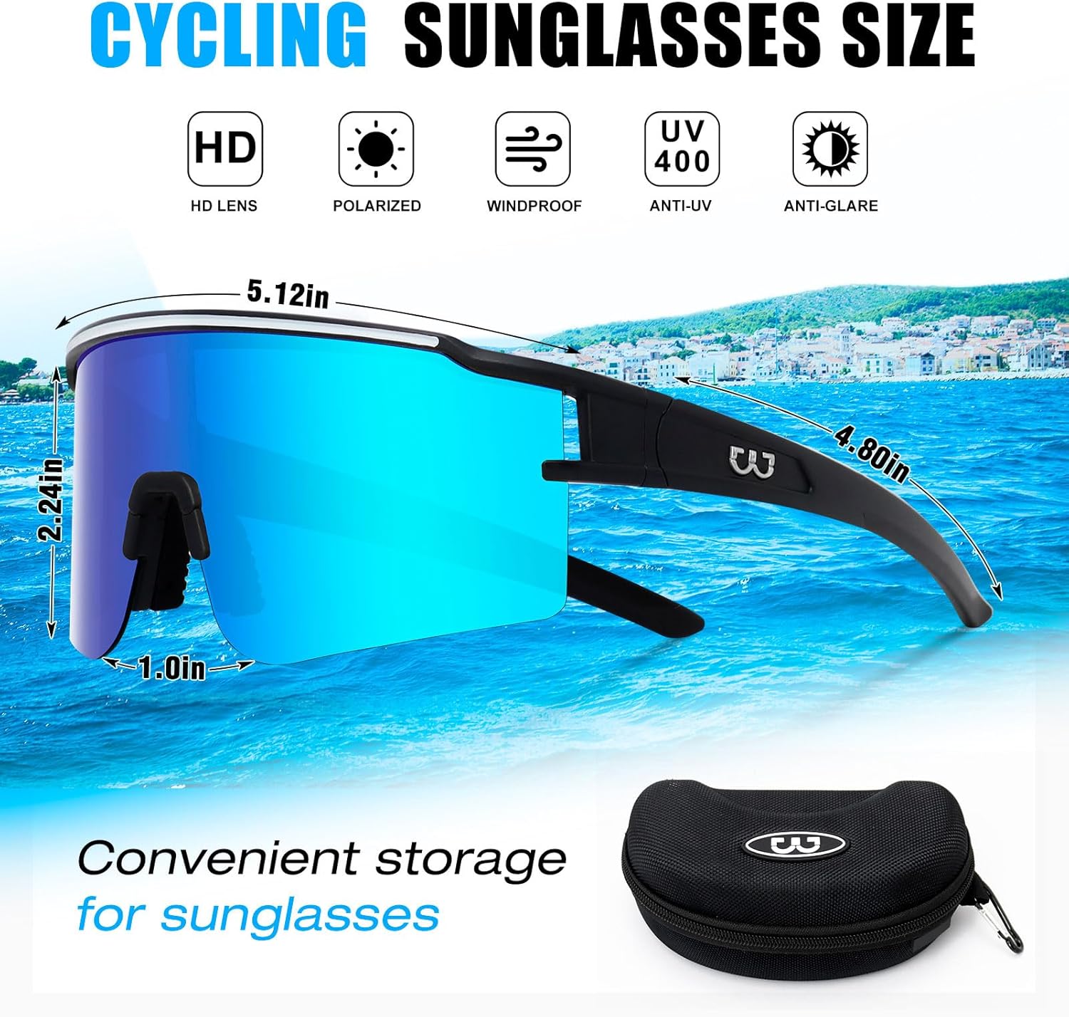 Thumbnail 1 de SPOSUNE Polarisierte Fahrradbrille mit 3 austauschbaren Gläsern (TR90) – für Frauen & Männer