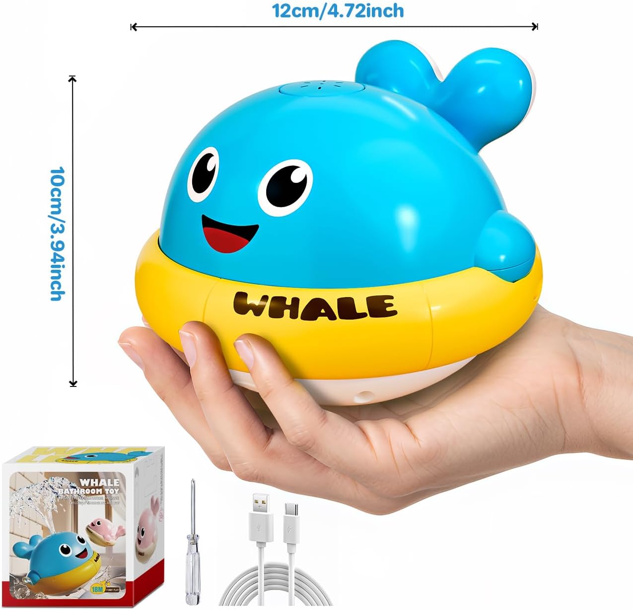 Thumbnail 5 de Baby Light Up Bath Toys whale 1-3 years