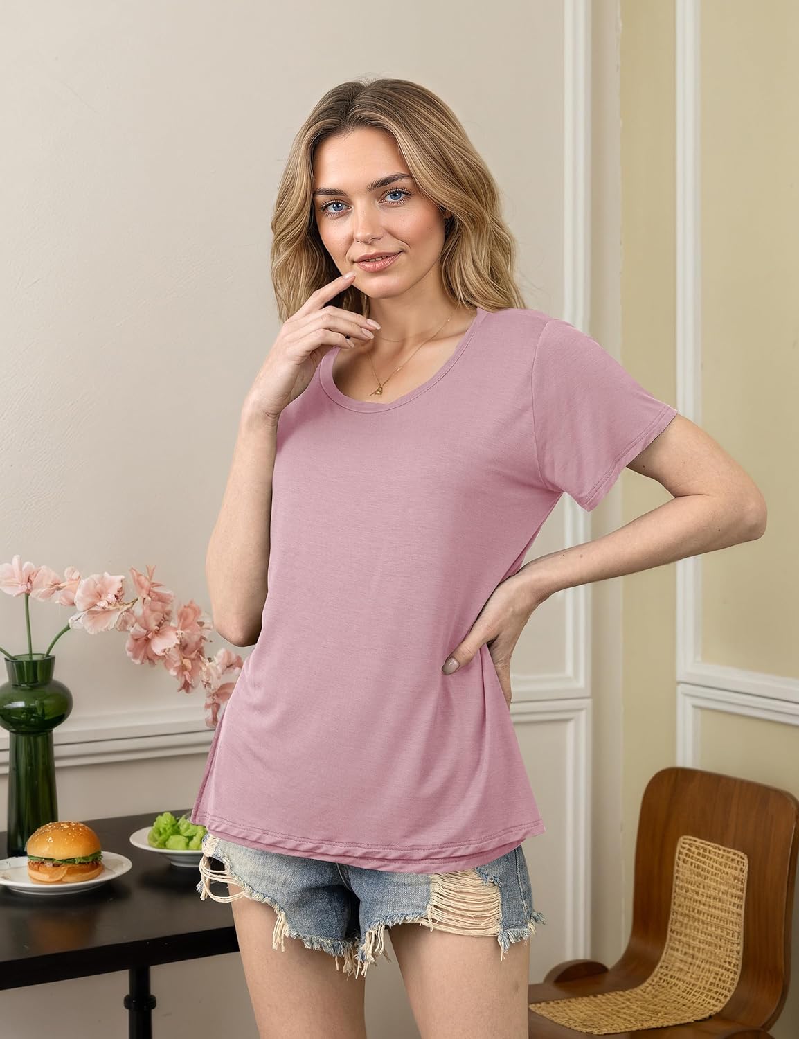 Thumbnail 1 de SUNNYBUY Still T-Shirts 3er-Set – Stillshirt Kurzarm für Damen