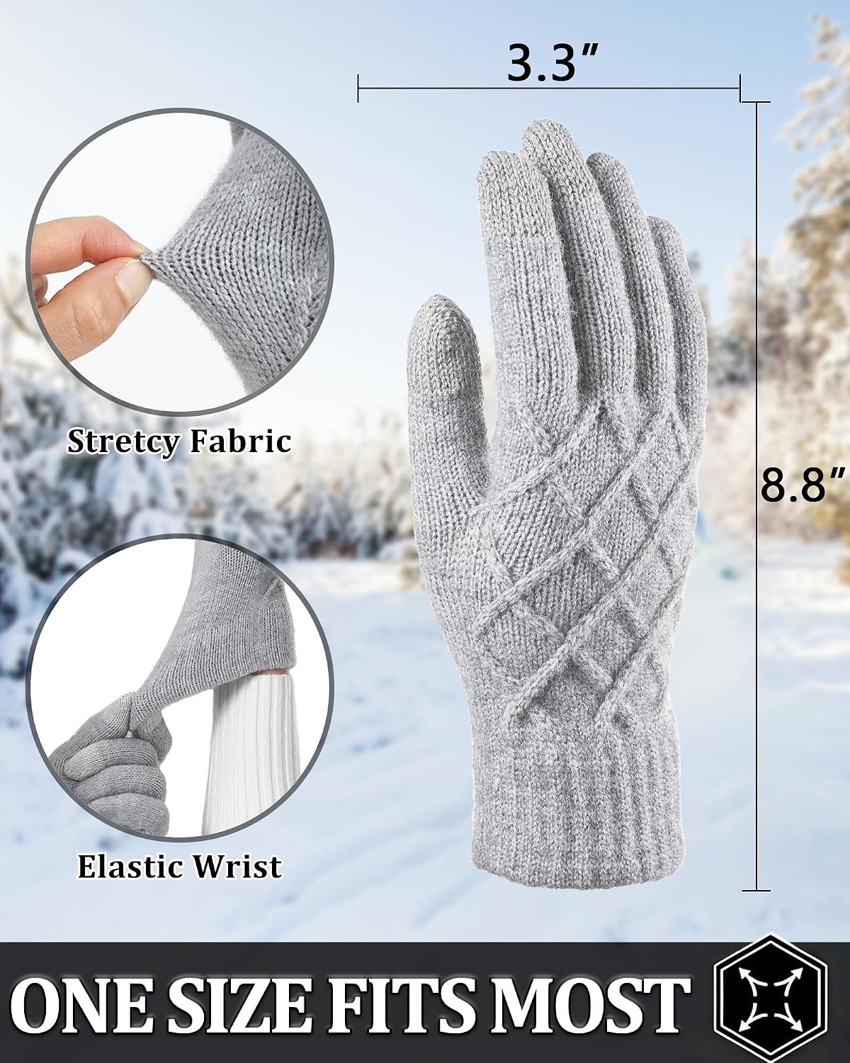 Thumbnail 3 de REACH STAR 2 Pairs Touchscreen Gloves