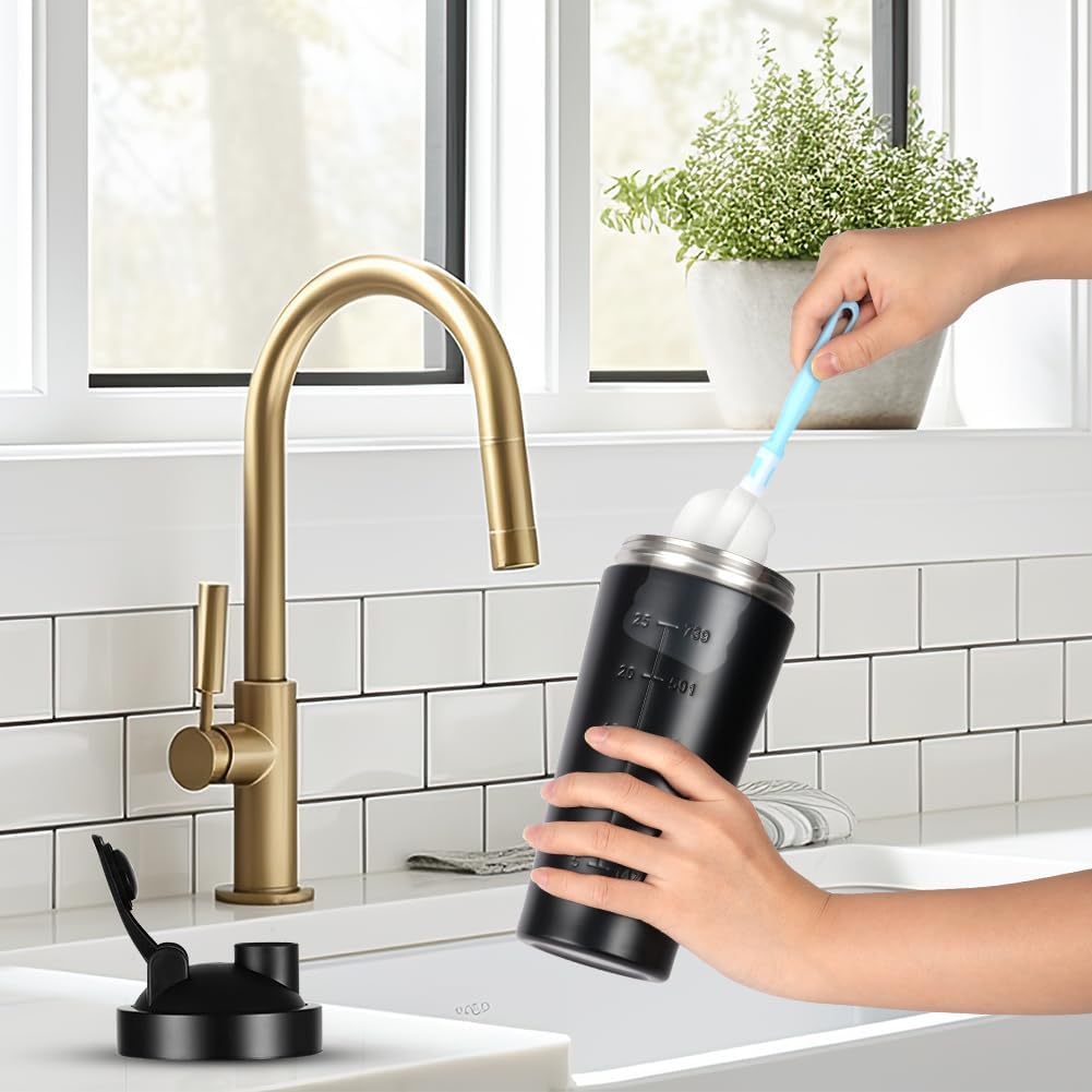 Thumbnail 5 de AOGOE 900ml Stainless Steel Protein Shaker Bottle with Mixing Ball (Leak Proof Metal Gym Shaker)