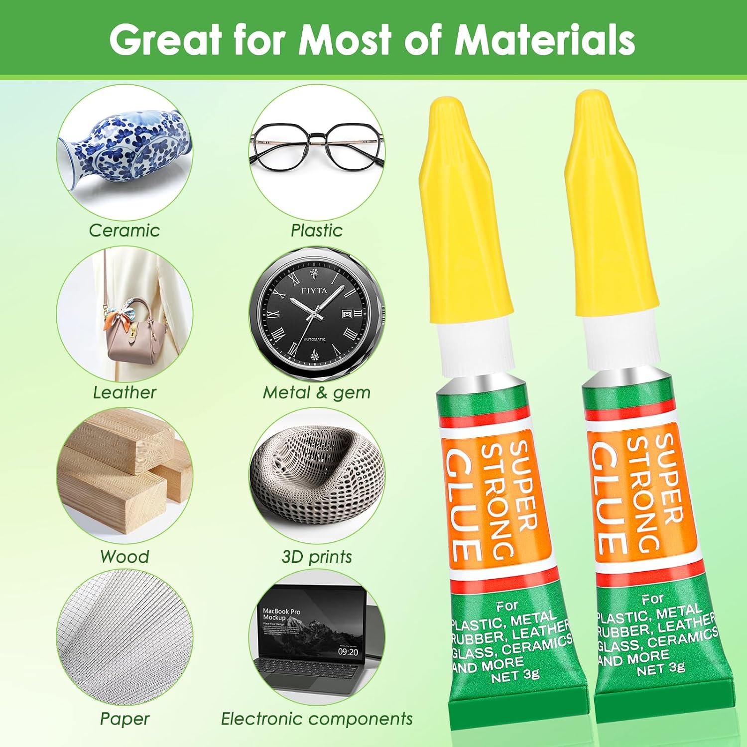 Detalle 2 de Lucomb LB0073 Cyanoacrylate Super Glue, 30 x 3 g Single-Use Tubes