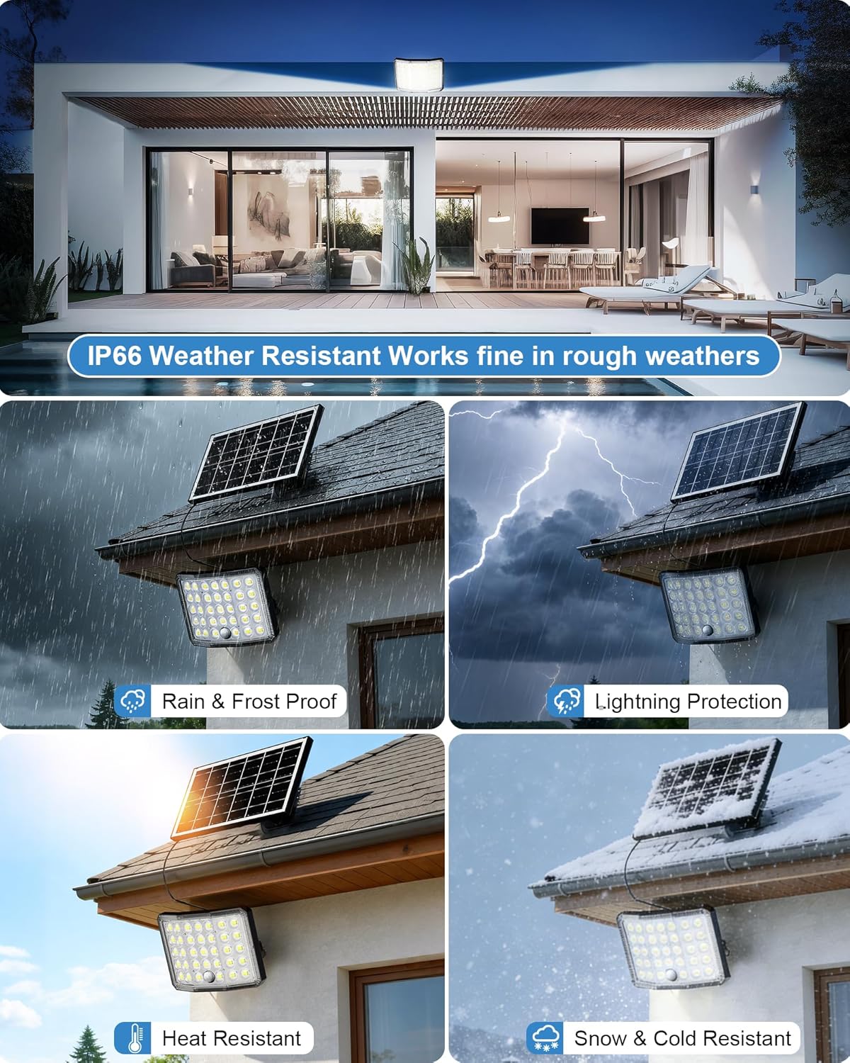 Thumbnail 6 de Luci Solari da Esterno con pannello separabile, 3600mAh e 4 modalità + telecomando