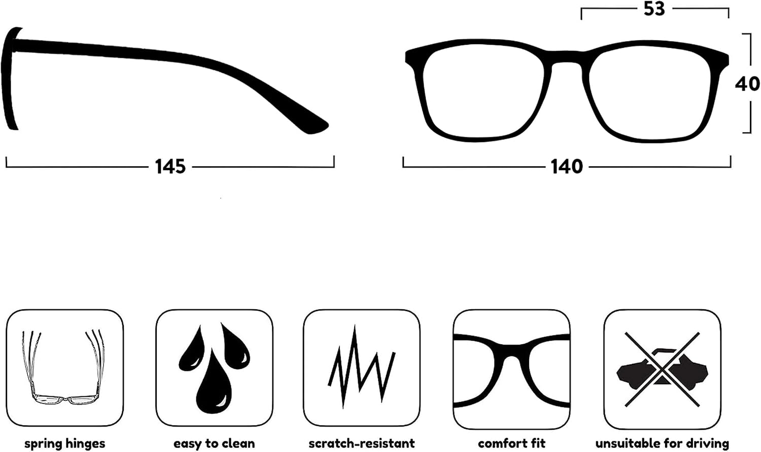 Thumbnail 6 de OPULIZE Max R78 – okulary do czytania z dużą prostokątną oprawką unisex