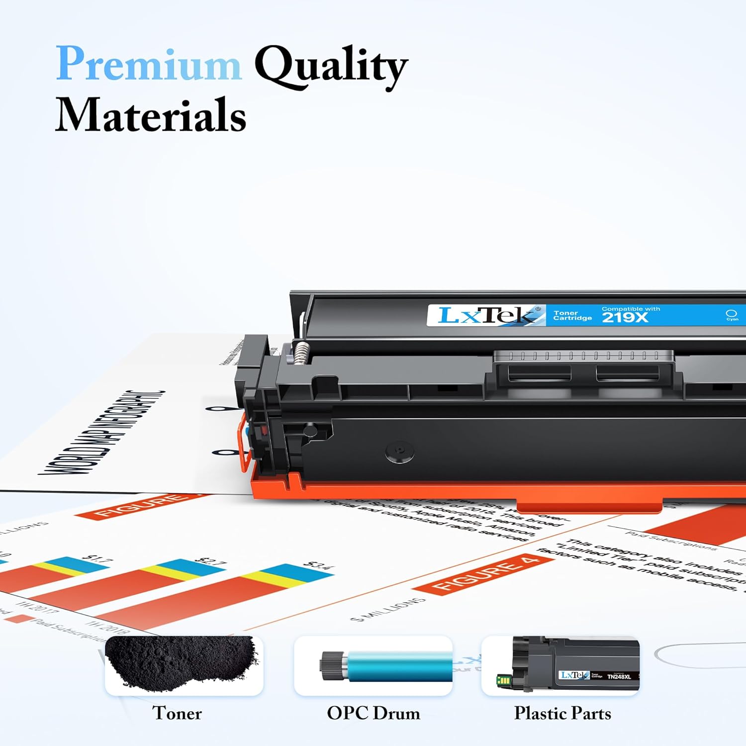 Thumbnail 3 de LxTek 219X Toner-Set mit Chip (219A) Schwarz – kompatibel mit HP Color LaserJet Pro MFP 3302/3202, 4er-Pack