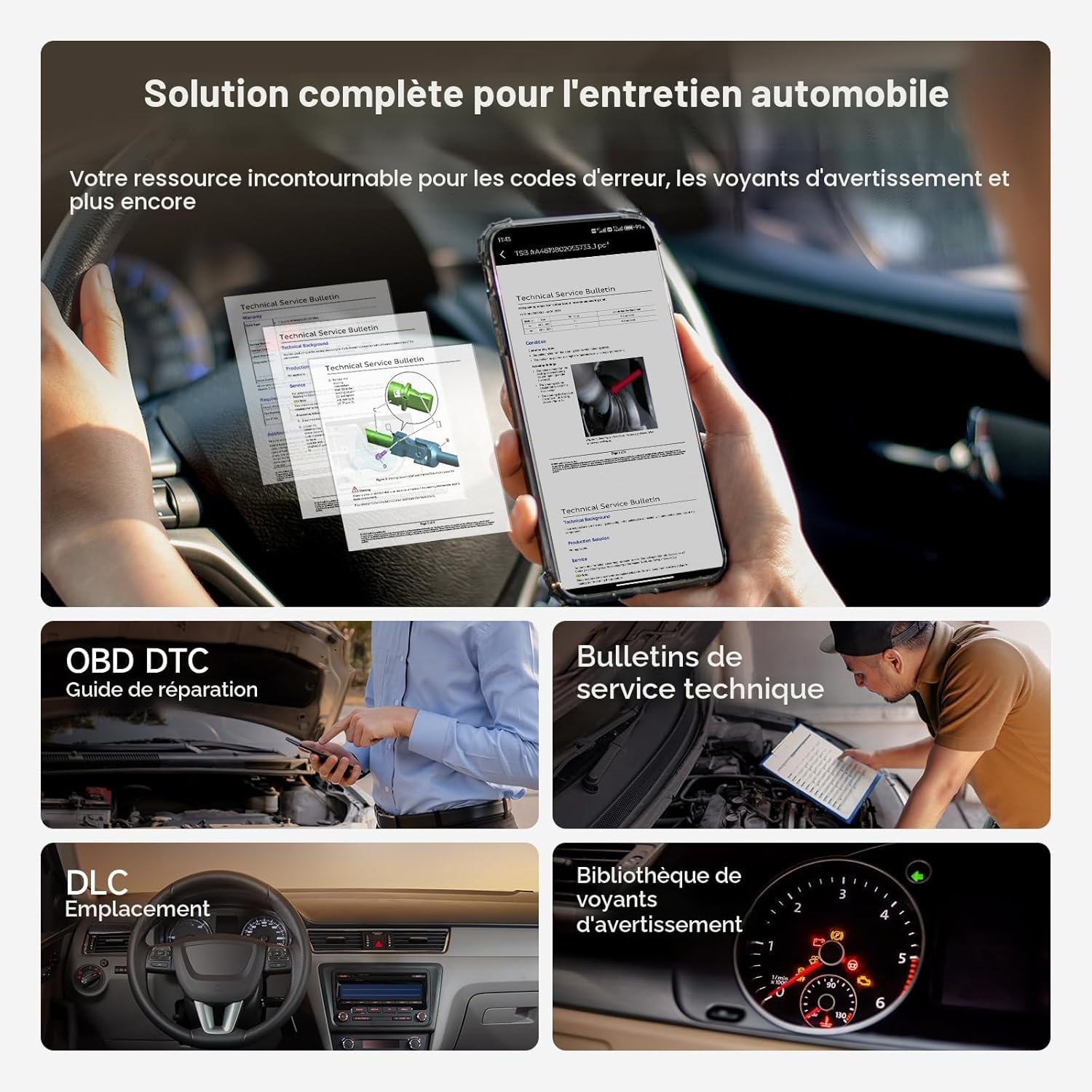 Thumbnail 2 de TOPDON Carpal-B : valise diagnostic OBD2 Bluetooth pour iOS et Android, 6 fonctions de remise à zéro
