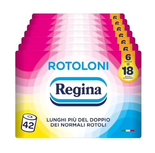Detalle de Regina Rotoloni, 42 Maxi Rotoli di Carta Igienica a 2 Veli – 61 m per rotolo, FSC certificata