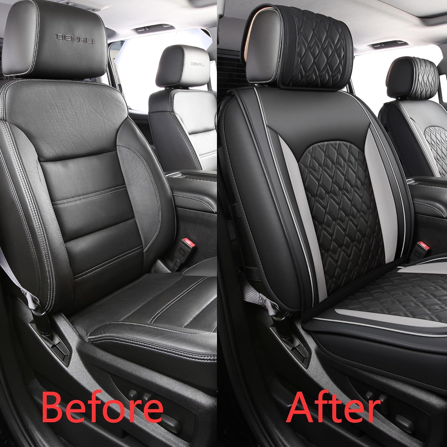 Detalle 2 de JOJOBAY Silverado Leather Seat Covers 2007-2026