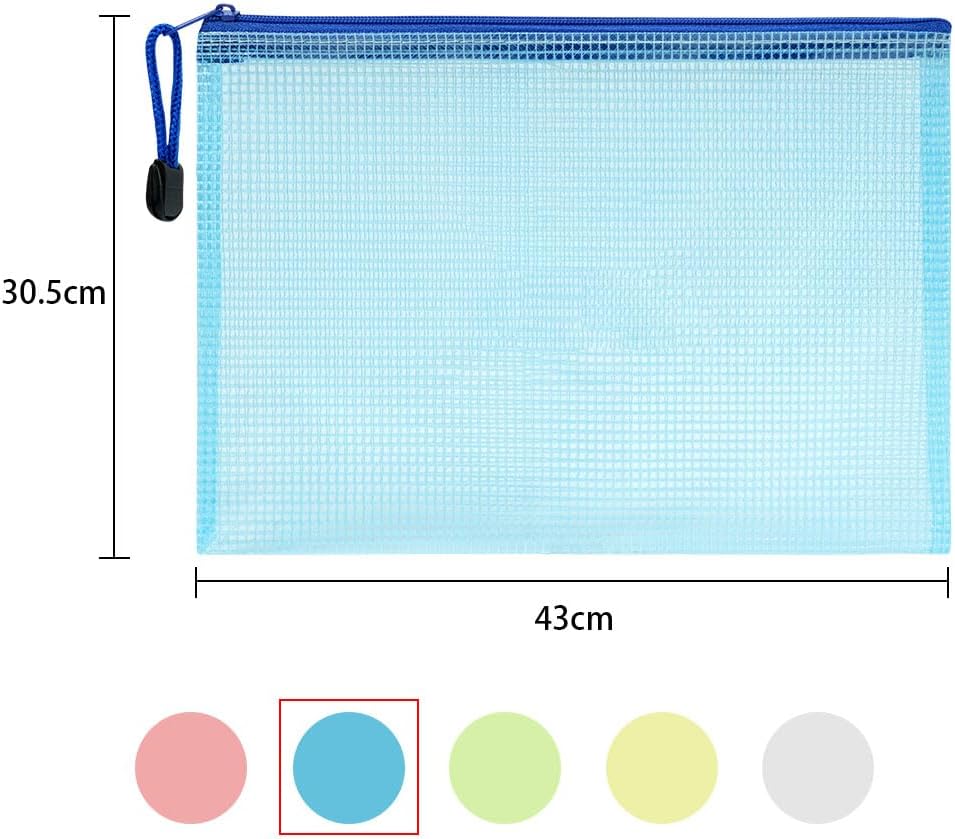 Thumbnail 1 de Vicloon Dokumententasche A3 (5er-Set) – bunte, wasserdichte Zip-Taschen mit Mesh-Beutel