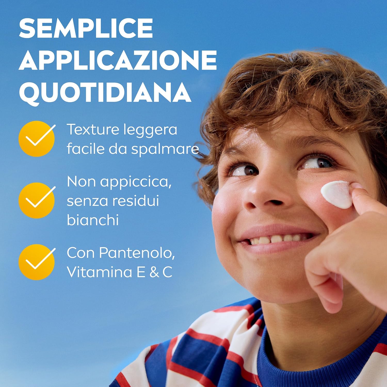 Detalle de NIVEA SUN Kids Protezione UV Quotidiana SPF 50+ – Crema solare viso e corpo per bambini 3+ anni, senza profumo, 100 ml