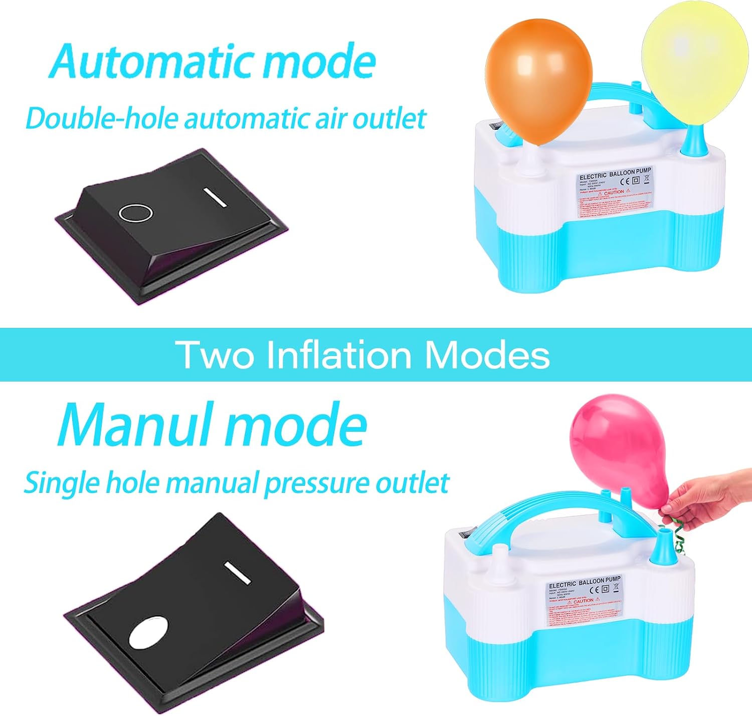 Detalle 2 de zikillya Electric Balloon Pump 600W