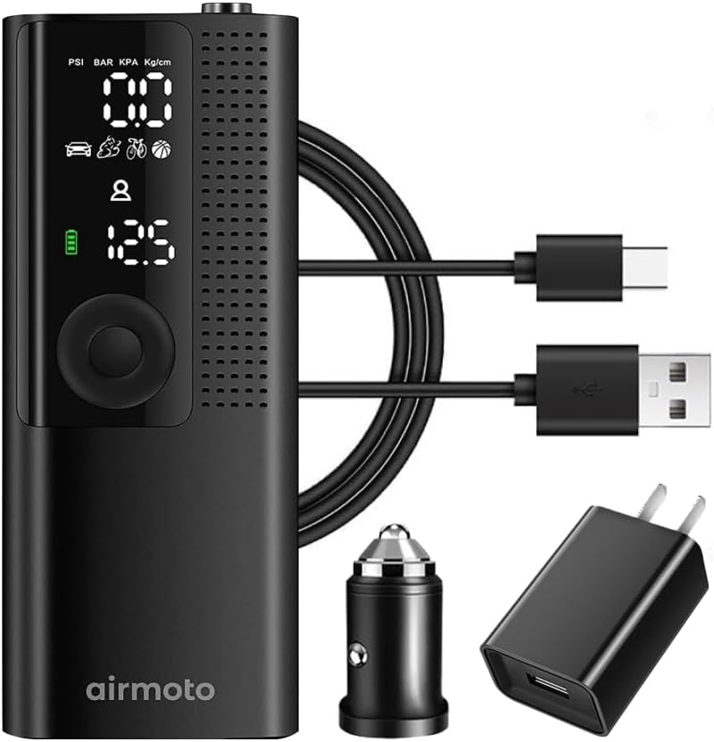 Detalle de Airmoto Tire Inflator Bundle 1 — Portable Air Compressor ⛽