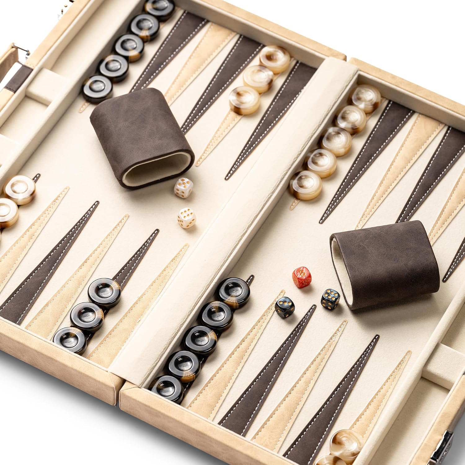 Detalle de Lingle Backgammon set 15 inch travel game