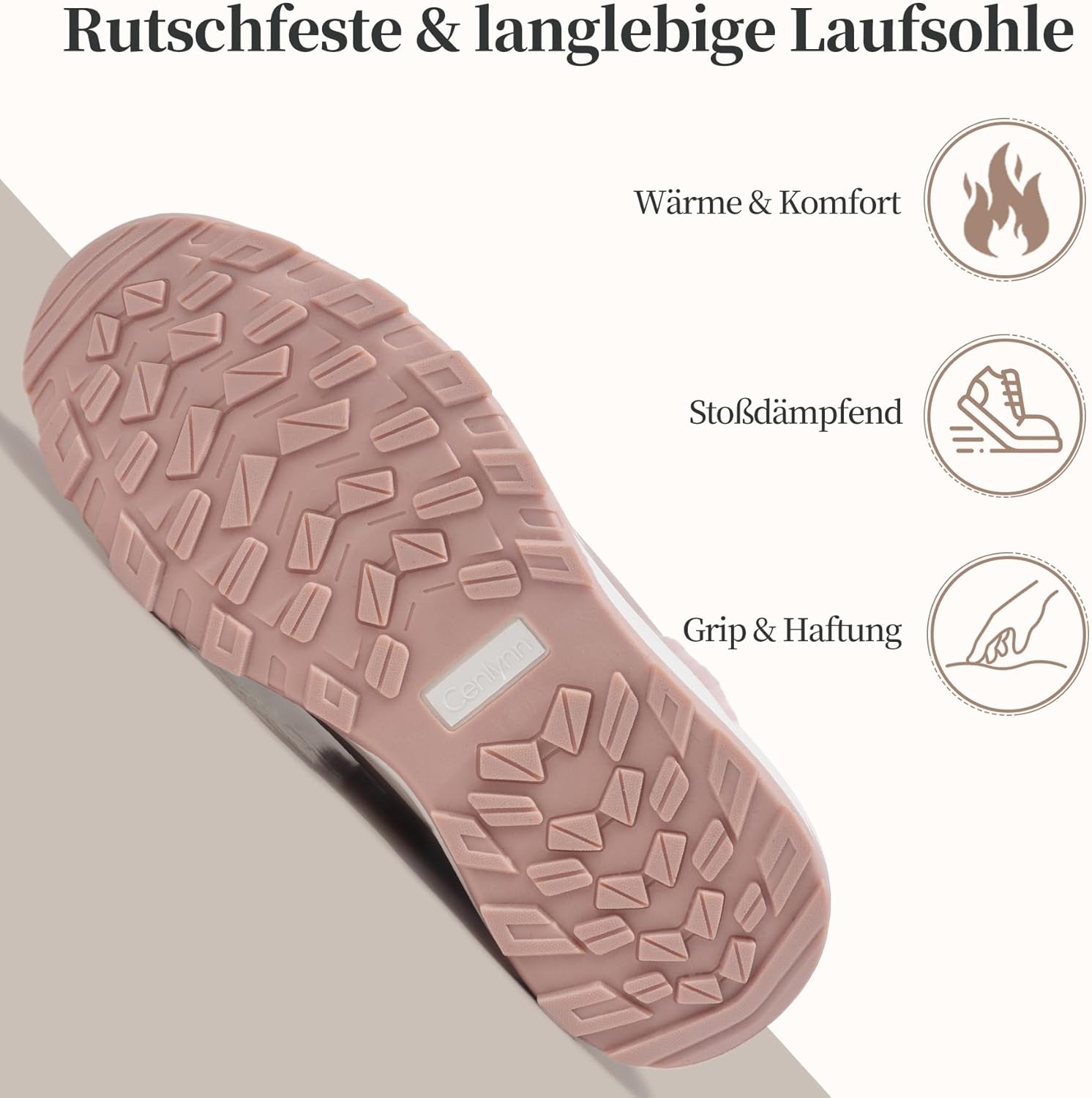 Thumbnail 4 de Cenlynn Damen Winterschuhe: Gefütterte Schnee-Wanderschuhe für Outdoor und Alltag