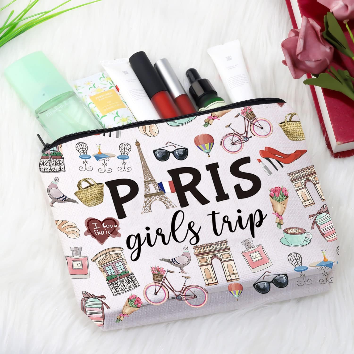 Detalle de Paris Girls Trip Travel Makeup Bag