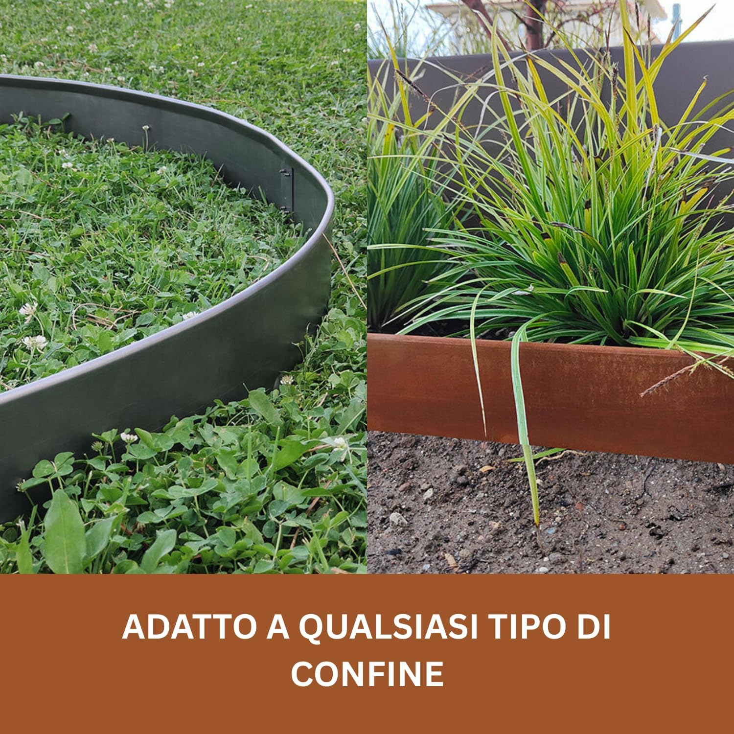 Thumbnail 2 de RoRi Cortenstahl Bordo per prato 10 m - Altezza 10 cm, arco superiore, 10 x 1 m: bordo curvato in acciaio corten per giardino