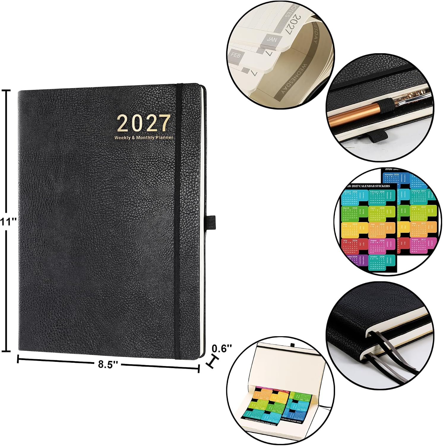 Thumbnail 5 de Artfan ANA4HJJZ22B13 2027 Planner, 8.5" x 11", Weekly and Monthly