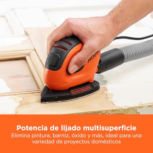 Thumbnail 4 de Black+Decker BEW230BC-QS Lijadora de Detalle Mouse 55 W: kit completo con 15 accesorios y bolsa