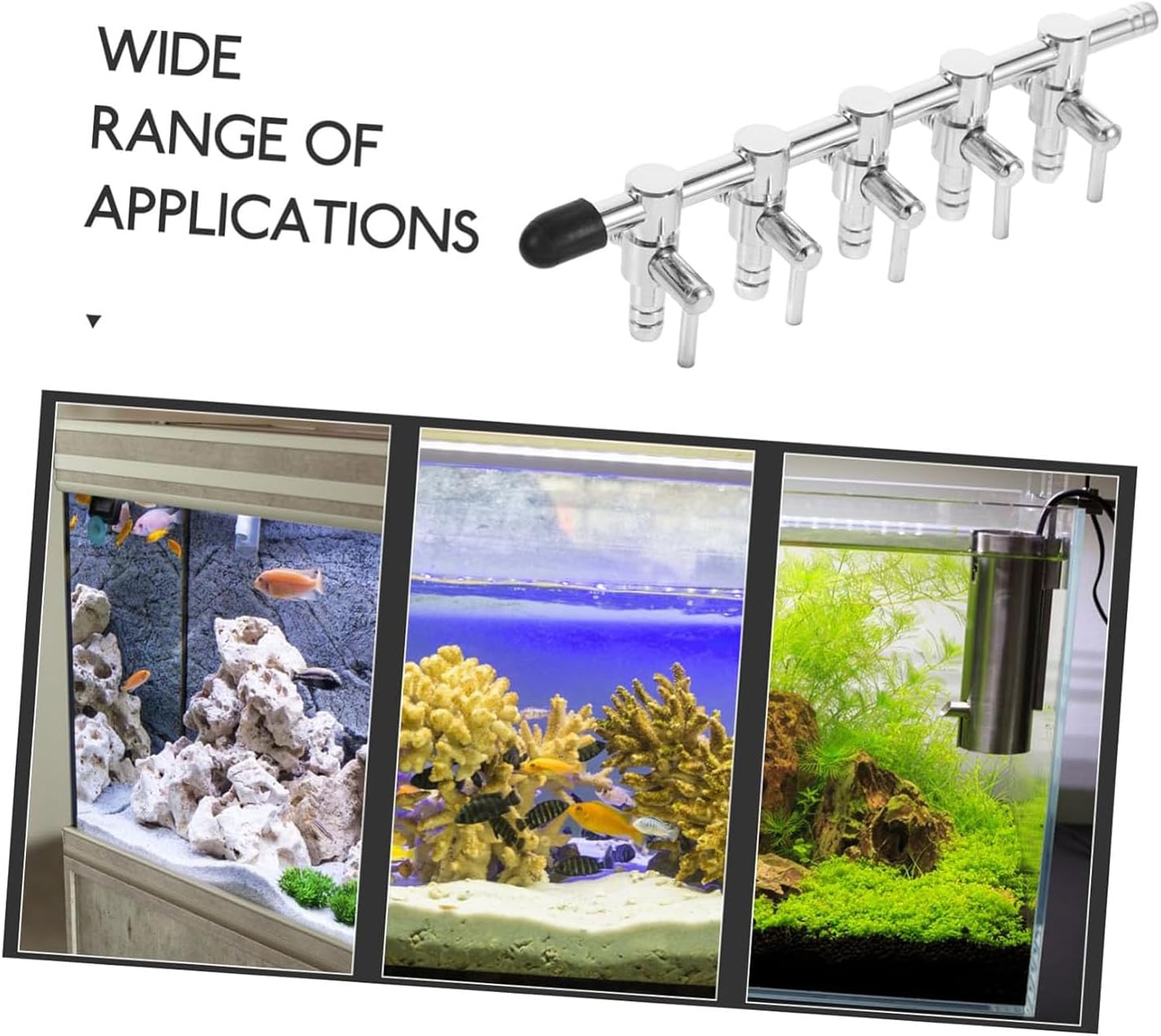 Detalle de MaoNativey 5‑Way Aquarium Control Valve for Robust Aeration