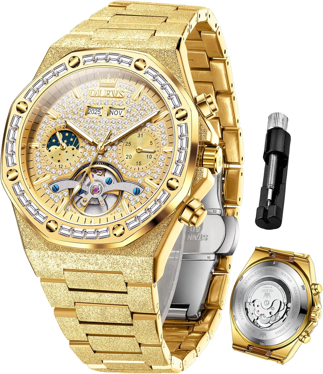Detalle de OLEVS 44mm Starry Sky Automatic Watch