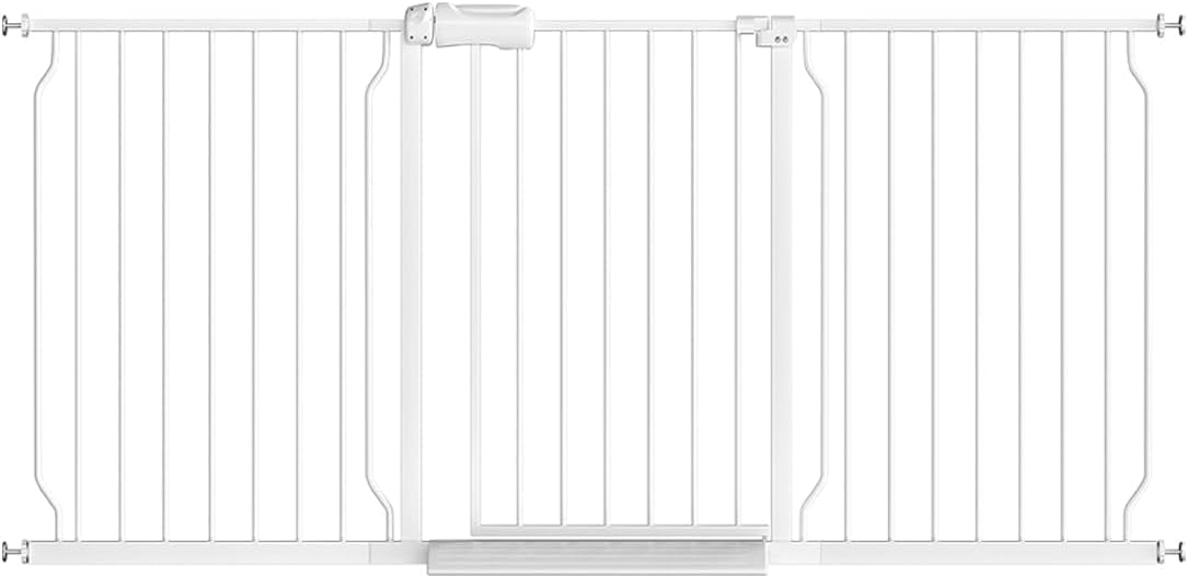 Detalle de Fairy Baby W046White Extra-Wide Auto-Close Metal Safety Gate, 67–71.5 Inches